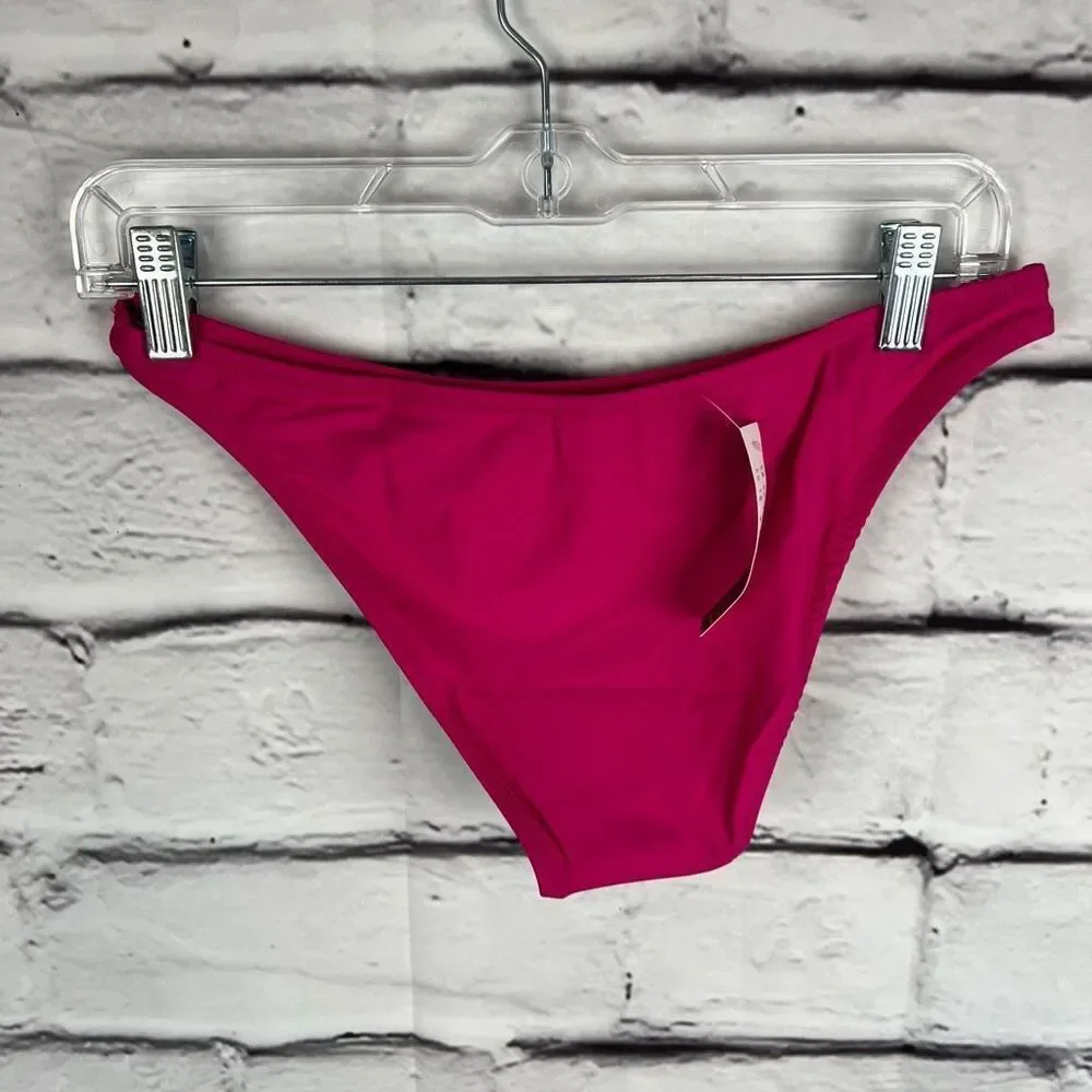 J.Crew Women's High-Leg Bikini Bottom Pink Size xxL Eco-Friendly‎ Swimwear NWT